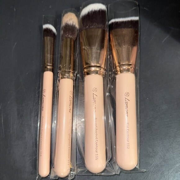 Lamora 4 Piece Highlight & Contour Makeup Brush Set New in Box - Picture 6 of 10